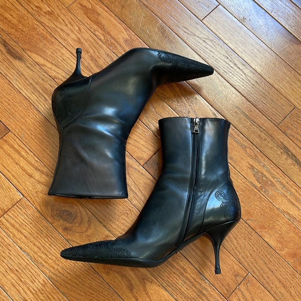 Prada Embroidered Boots